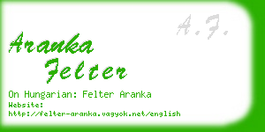 aranka felter business card